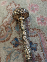 Load image into Gallery viewer, Wooden Walking Cane with Monogrammed Brass Knob Top
