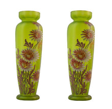 Load image into Gallery viewer, Pair of Tall French green Vases
