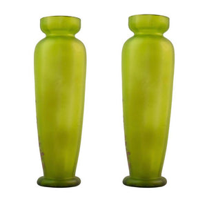 Pair of Tall French green Vases
