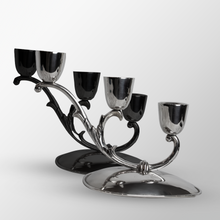 Load image into Gallery viewer, Pair of Sterling Candle Holders with Three Arms
