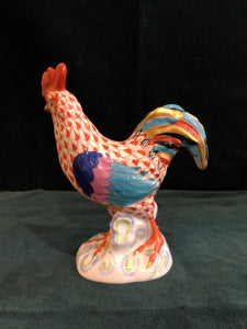 A hand-painted porcelain rooster by Herend - SOLD