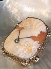 Load image into Gallery viewer, 14kt YG Cameo Brooch Pendant with Diamond
