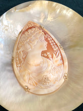 Load image into Gallery viewer, Large Vintage Cameo with 14kt Yellow Gold Fitting
