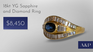 18kt Sapphire and Diamond Ring