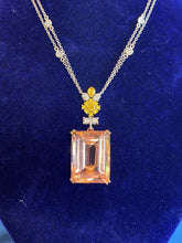 Load image into Gallery viewer, 18K Rose Gold Morganite &amp; Diamond Necklace
