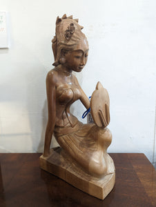 Modern Balinese Carving of A Balinese Woman