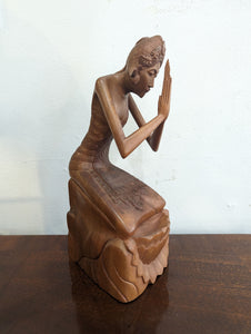 Modern Balinese Carving of A Balinese Woman