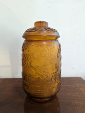 Load image into Gallery viewer, Chinese Orange Peking Glass Lidded Jar

