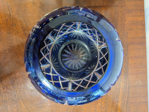 Bohemian Blue Cut Crystal Bowl - SOLD