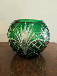 Bohemian Emerald Cut Crystal Bowl