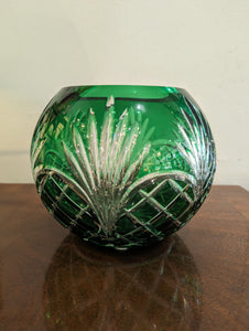 Bohemian Emerald Cut Crystal Bowl
