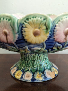 Late 19th Century Footed Majolica Bowl