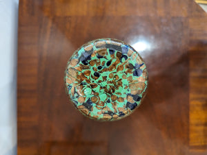 Multicoloured Vase with Gold Flecks