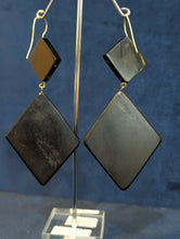 Load image into Gallery viewer, Art Deco Jet Statement Earrings

