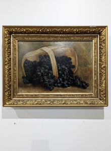 Still Life with Overturned Basket of Grapes