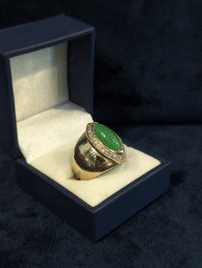 9kt YG Nephrite Jade Ring