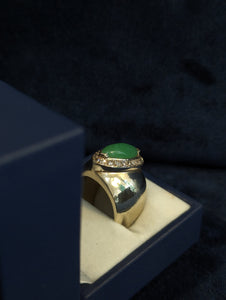 9kt YG Nephrite Jade Ring