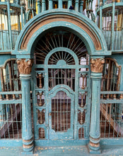Load image into Gallery viewer, Large Carved &amp; Painted Birdcage on Stand

