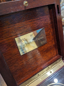 Swiss Gimballed Alfry Chronometer in Glossy Oak Box