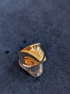 14kt YG Concaved Ring