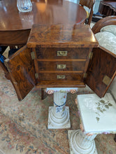 Load image into Gallery viewer, Small Chest with Three Draws in Burl Walnut Veneer
