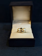 Load image into Gallery viewer, 14K White Gold Twin Pearl Ring - Sold
