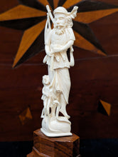 Load image into Gallery viewer, Ivory Carving of a Travelling Man, Child &amp; Snake
