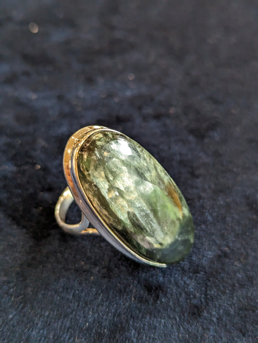 Cabochon Saphronite & Silver Ladies Ring