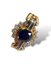 Load image into Gallery viewer, 14kt Diamond &amp; Sapphire Earrings
