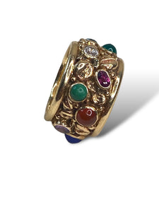 14k Yellow Gold Semi-Precious Stone Ring