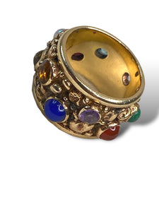 14k Yellow Gold Semi-Precious Stone Ring