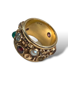 14k Yellow Gold Semi-Precious Stone Ring