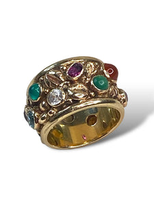 14k Yellow Gold Semi-Precious Stone Ring