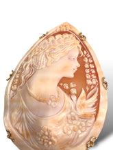 Load image into Gallery viewer, Large Vintage Cameo with 14kt Yellow Gold Fitting
