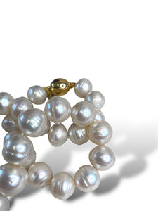 Strand of South Sea "Circle" Pearls 18kt YG Clasp