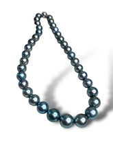 Load image into Gallery viewer, Baroque Silver Grey Pearl Strand with 14kt YG Oval Clasp
