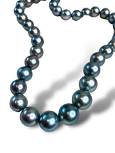 Load image into Gallery viewer, Baroque Silver Grey Pearl Strand with 14kt YG Oval Clasp
