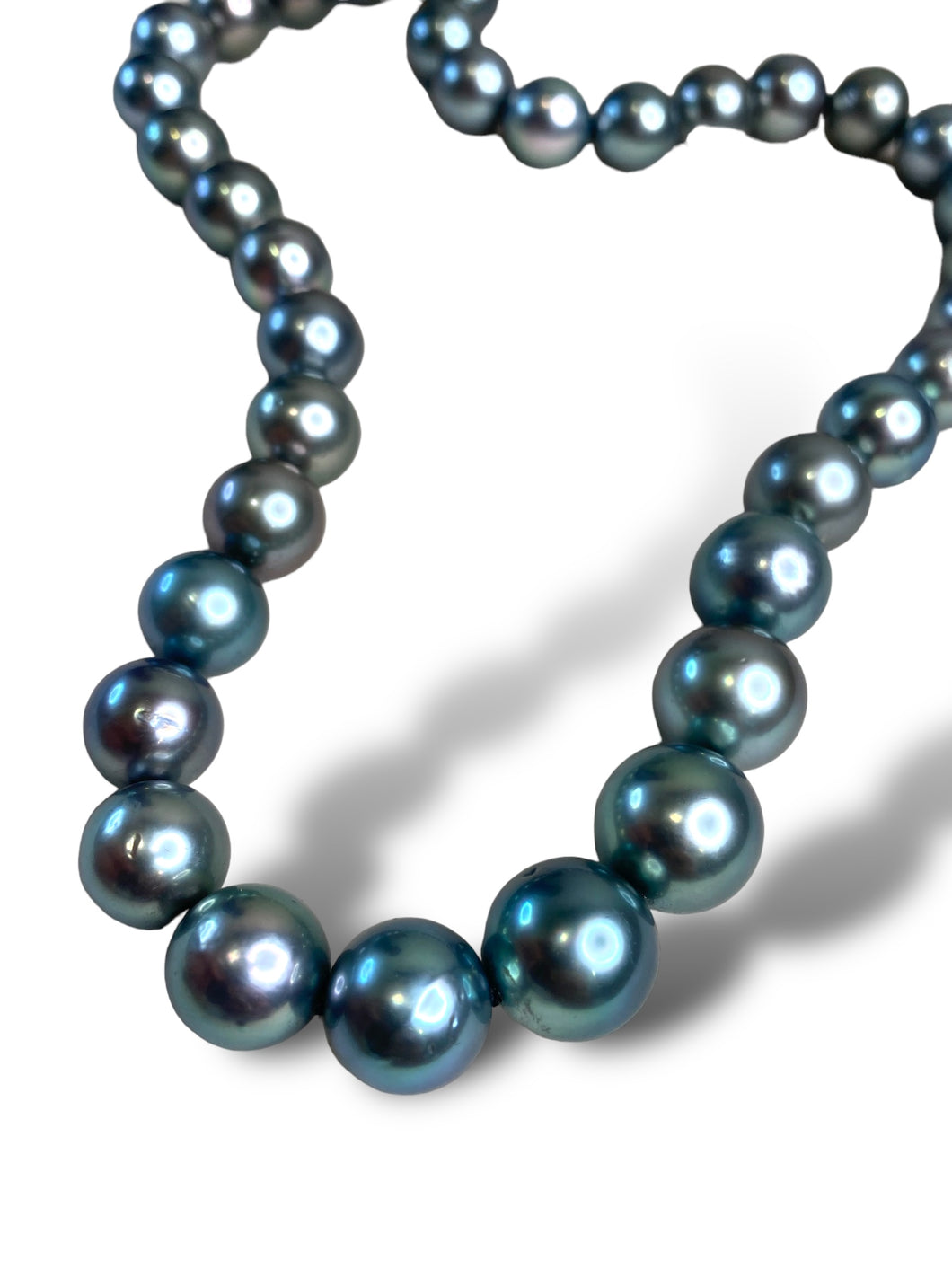 Baroque Silver Grey Pearl Strand with 14kt YG Oval Clasp