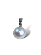 Load image into Gallery viewer, 18kt White Gold and Semi Baroque South Sea Pearl Pendant/ Enhancer 13.6mm
