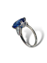 Load image into Gallery viewer, Platinum Ceylon Sapphire and Diamond Ring
