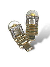 Load image into Gallery viewer, 14kt YG Diamond Rolex Band Earrings
