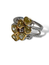 Load image into Gallery viewer, 18kt WG and YG Fancy Yellow Diamond Ring
