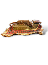 Load image into Gallery viewer, Franz Bergman Style Austrian Inkwell with Panther
