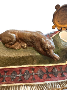 Franz Bergman Style Austrian Inkwell with Panther