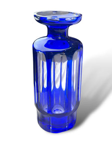 "Irena" Poland Cobalt & Clear Crystal Decanter