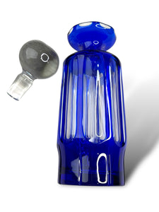 "Irena" Poland Cobalt & Clear Crystal Decanter