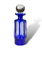 Load image into Gallery viewer, &quot;Irena&quot; Poland Cobalt &amp; Clear Crystal Decanter
