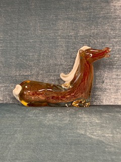 GP0176 Murano Glass Lying Horse