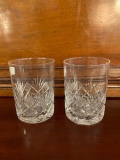 GP0143 A Pair Of Cut Crystal Whisky Tumblers
