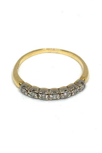Yellow Gold Band with Diamonds 'Fede' 18K
